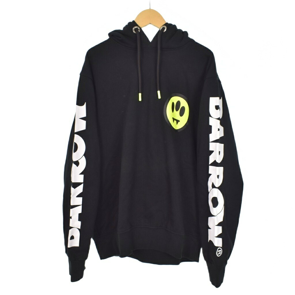 【中古】バロー BARROW ICONIC HOODIE パーカー フーディー ロゴ プリント S 黒 ブラック メンズ 【ベクトル 古着】 251207