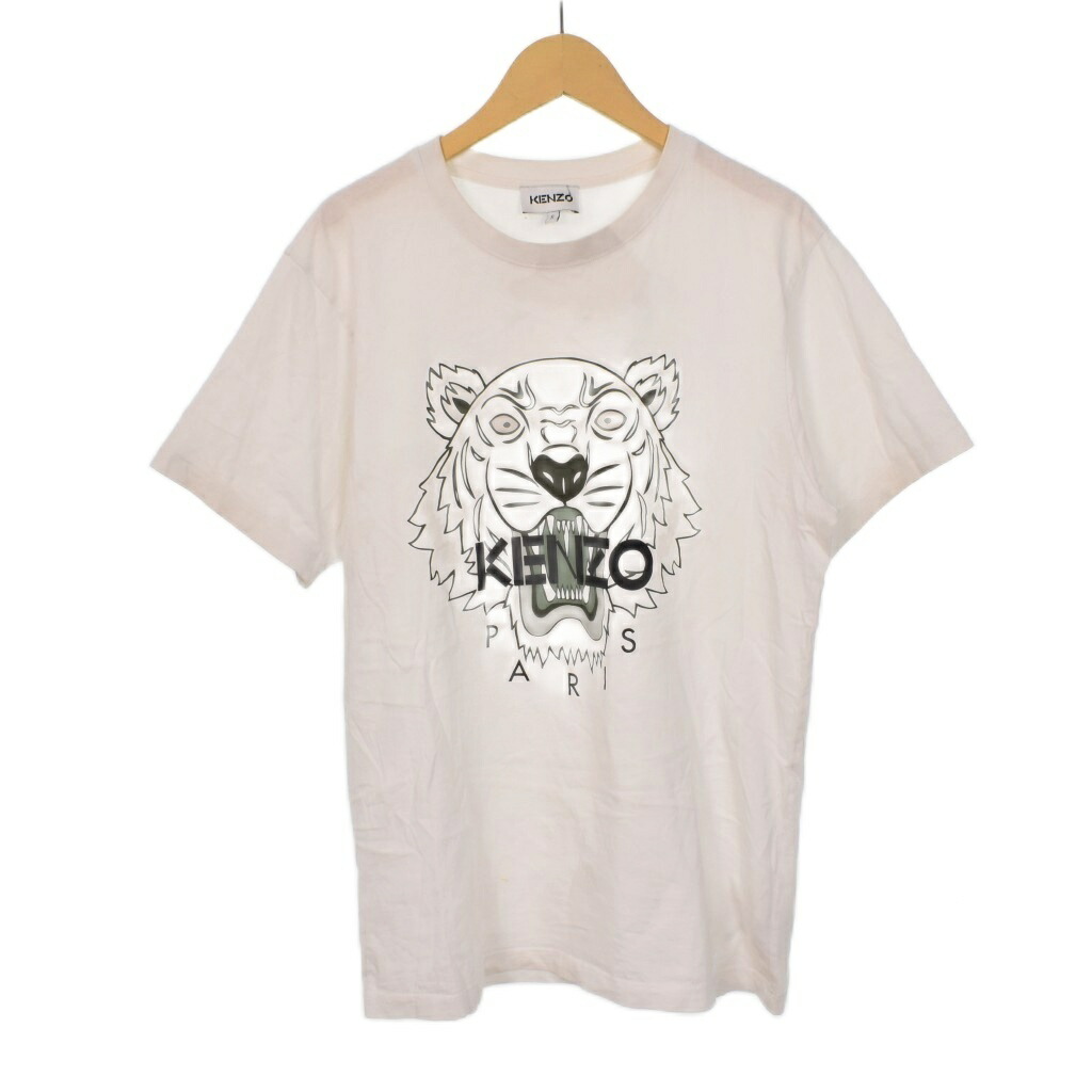 【中古】ケンゾー KENZO Tシャツ 半袖 タイガー プリント S 白 ホワイト FB55TS0204YA メンズ 【ベクトル 古着】 251207