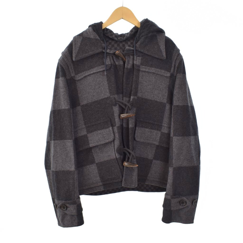 【中古】ルイヴィトン LOUIS VUITTON NIGO ジャイアントダミエ ダッフルコート 48 薄墨色 RM202M XEP HJC03W メンズ 【ベクター 古着】 251228