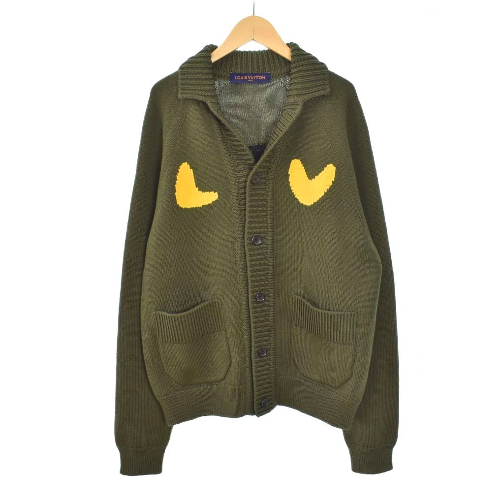 【中古】ルイヴィトン LOUIS VUITTON NIGO ソフィストケイティド タイガー カーディガン L カーキ RM221M JN7 HMN03W メンズ 【ベクトル 古着】 251228|ブランド古着の買取販売ベクトル