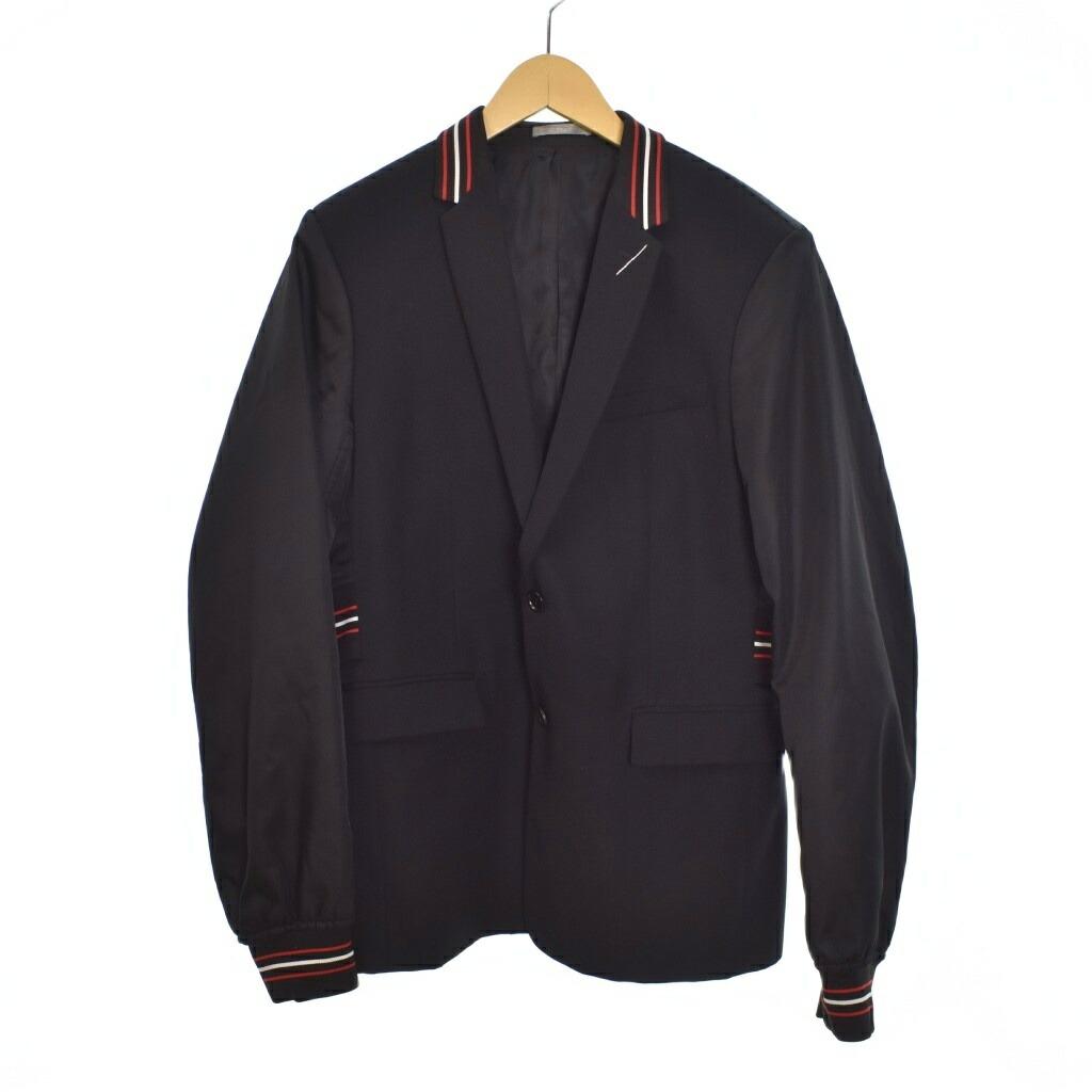 【中古】クリスチャンディオール Dior MA-1 縛 花の冠yd テーラードジャケット スポーツジャケット 48 黒 黒いこと 863C240Y4211 メンズ 【ベクター 古着】 260108