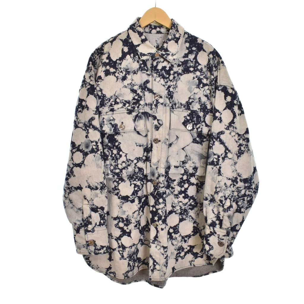 【中古】ルイヴィトン LOUIS VUITTON 19SS ヴァージルアブロー ブリーチ産業 ジーンズ上衣 Gジャン S 青 青碧 RM191 LVE HGS87W ☆AA★ メンズ 【ベクター 古着】 260116