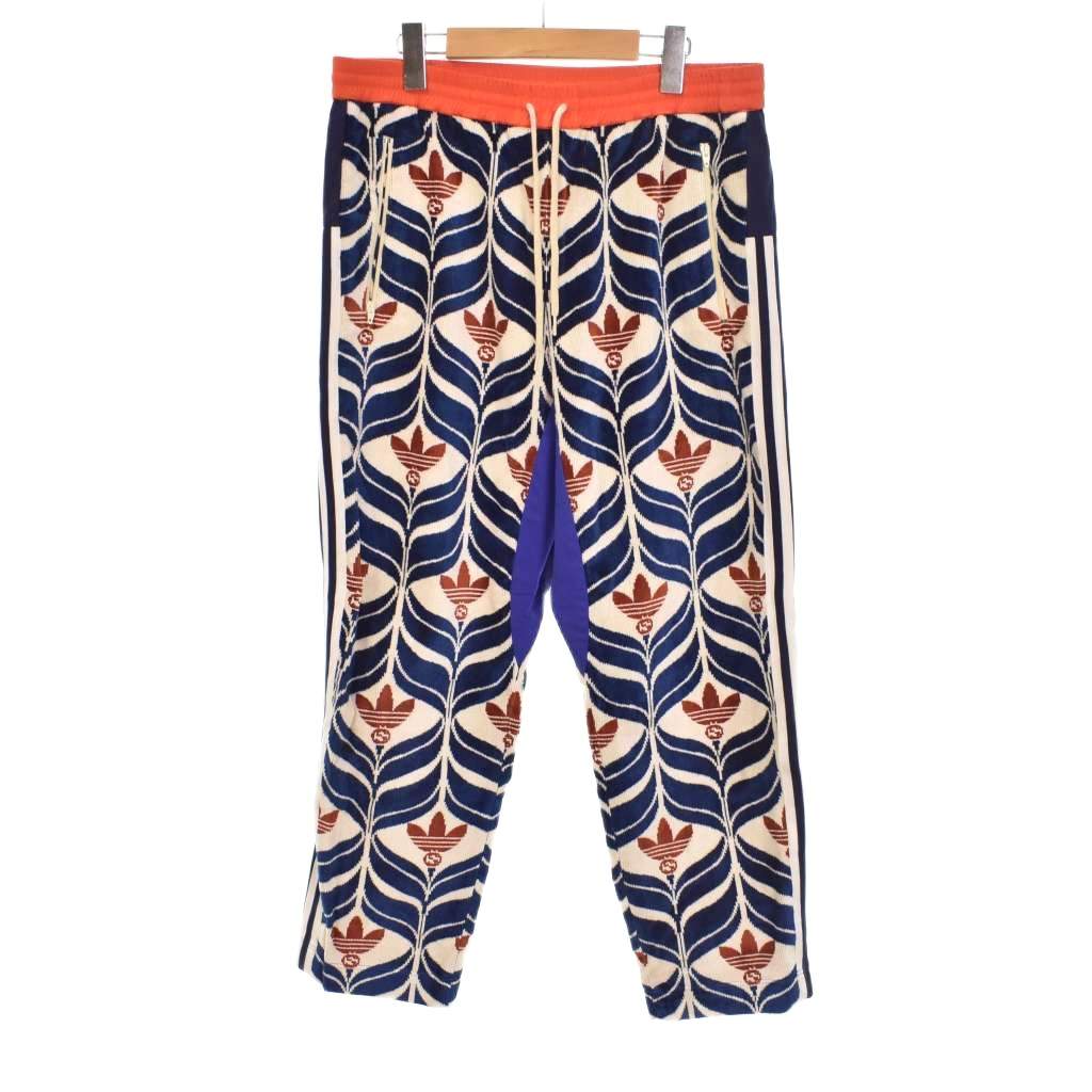 【中古】グッチ GUCCI アディダス adidas トレフォイル コール天 ズボン下 48 紺 米国海軍 725475 ☆AA★ メンズ 【ベクター 古着】 260207