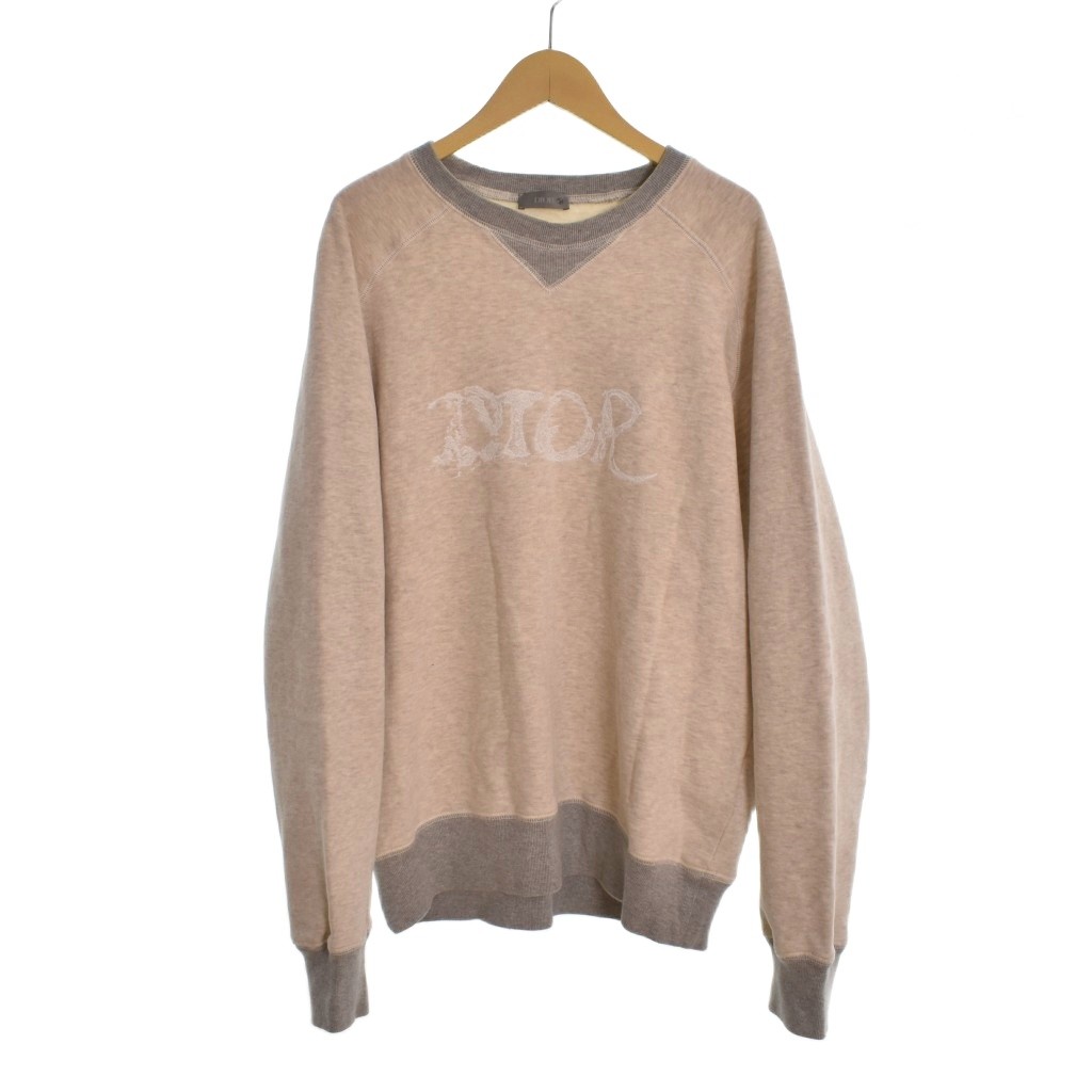 【中古】ディオール Dior 21AW ピータードイグ ロゴ刺繍 スウェット トレーナー M グレー 143J684C0736 メンズ 【ベクトル 古着】 260226｜ブランド古着の買取販売ベクトル