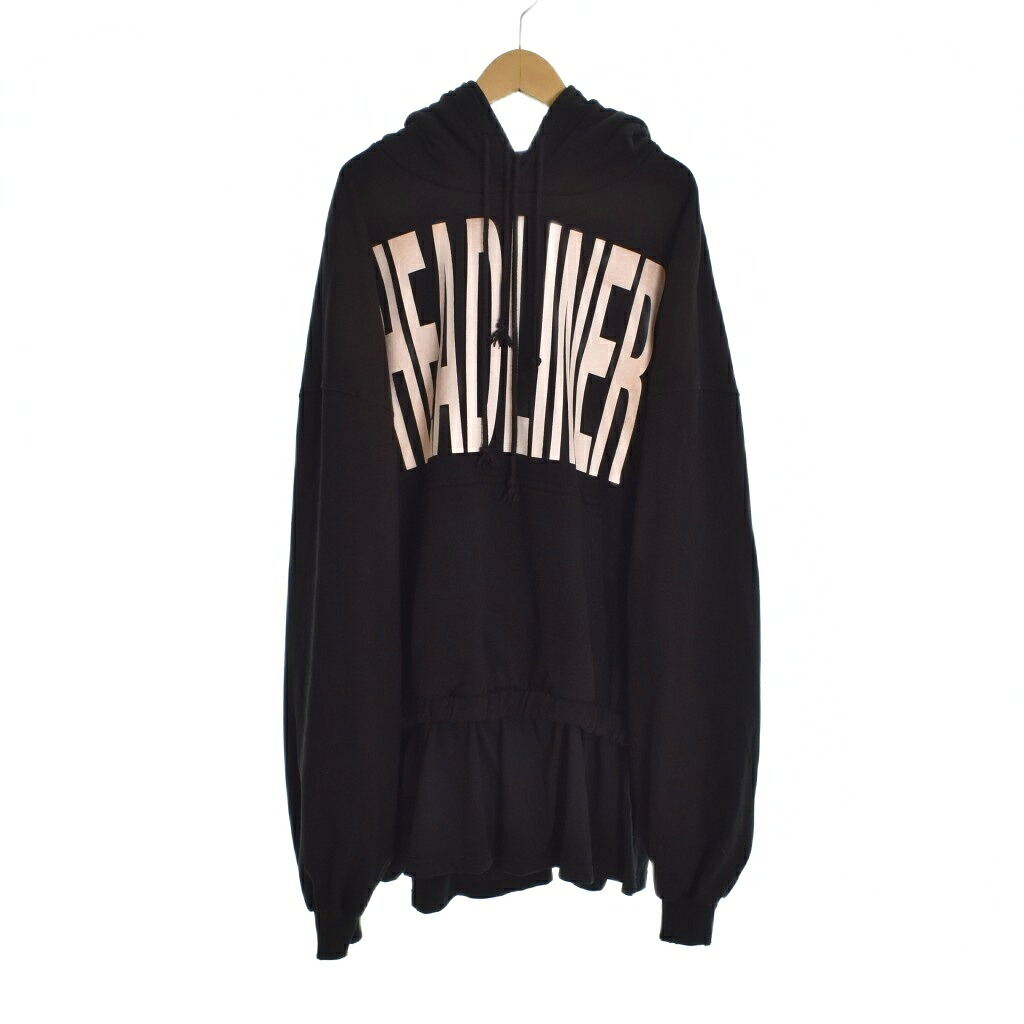 【中古】プロジェクトジーアール PROJECT G/R DOUBLE LAYERED HOODIE ダブル レイヤード パーカー フーディー オーバーサイズ ヴィンテージガーメントウォッシュ加工 2 黒 ブラック メンズ 【ベクトル 古着】 260308 22,330円