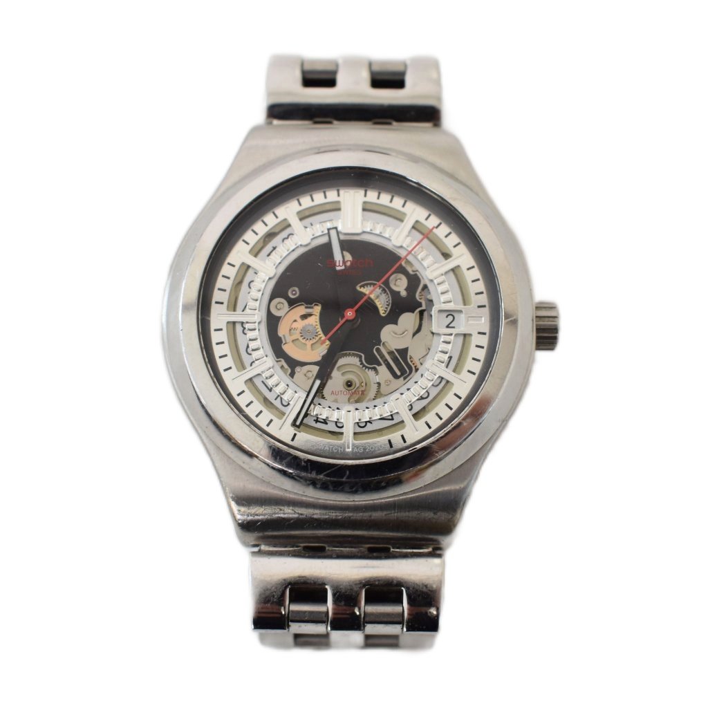 【中古】スウォッチ SWATCH SISTEM THROUGH AGAIN 腕時計 自動巻き オートマティック 銀色 シルバー YIS431 メンズ 【ベクトル 古着】 260317｜ブランド古着の買取販売ベクトル