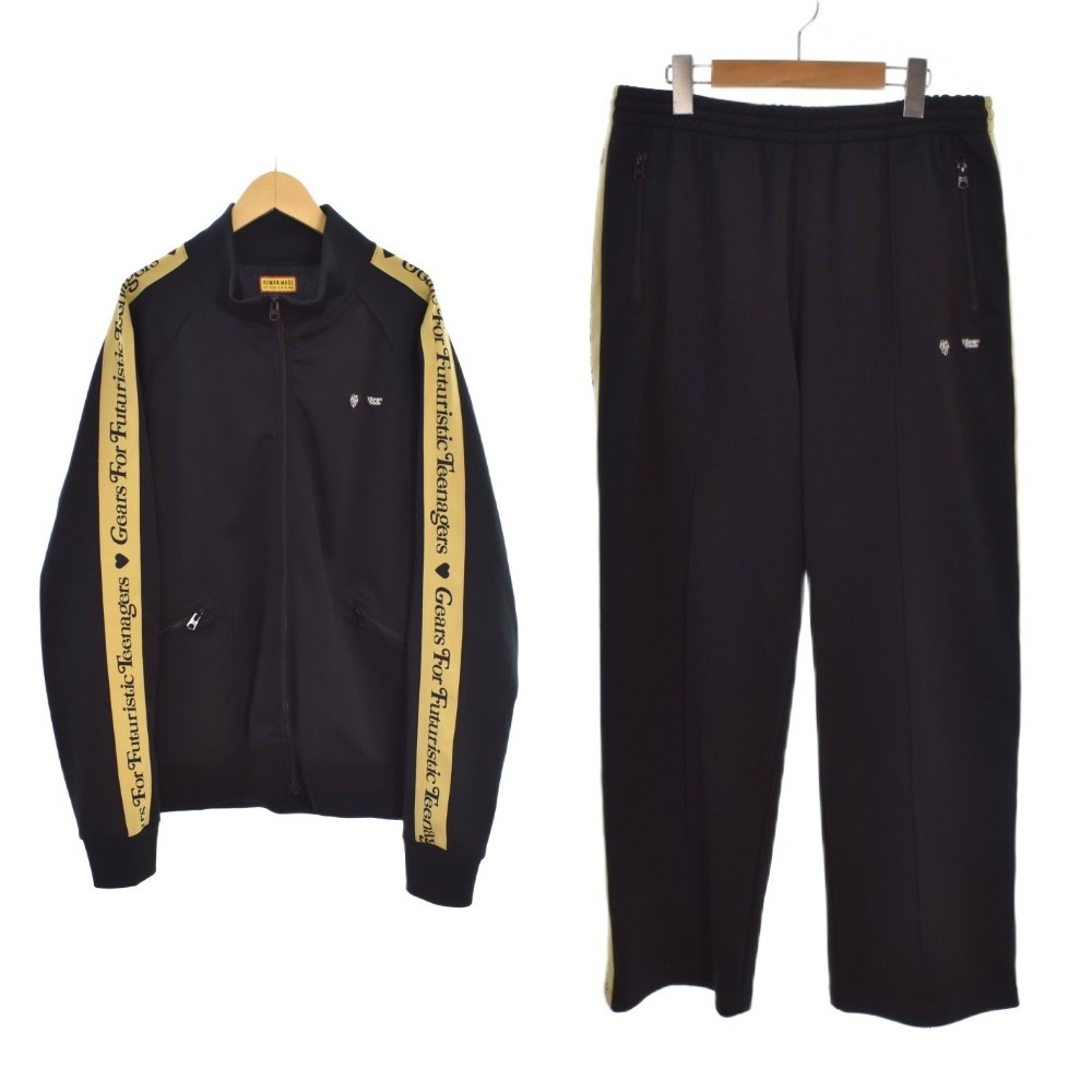 【中古】ヒューマンメイド HUMAN MADE ガールズドントクライ Girls Don't Cry TRACK JACKET PANTS セットアップ トラックジャケット トラックパンツ L XL 黒 ブラック XX29JK001 XX29PT001 メンズ 【ベクトル 古着】 260315 32,435円