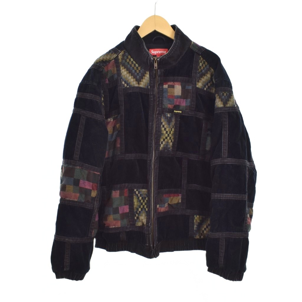 【中古】シュプリーム SUPREME 18FW Corduroy Patchwork Denim Jacket コーデュロイ パッチワーク デニムジャケット ブルゾン S 黒 ブラック メンズ 【ベクトル 古着】 260323｜ブランド古着の買取販売ベクトル