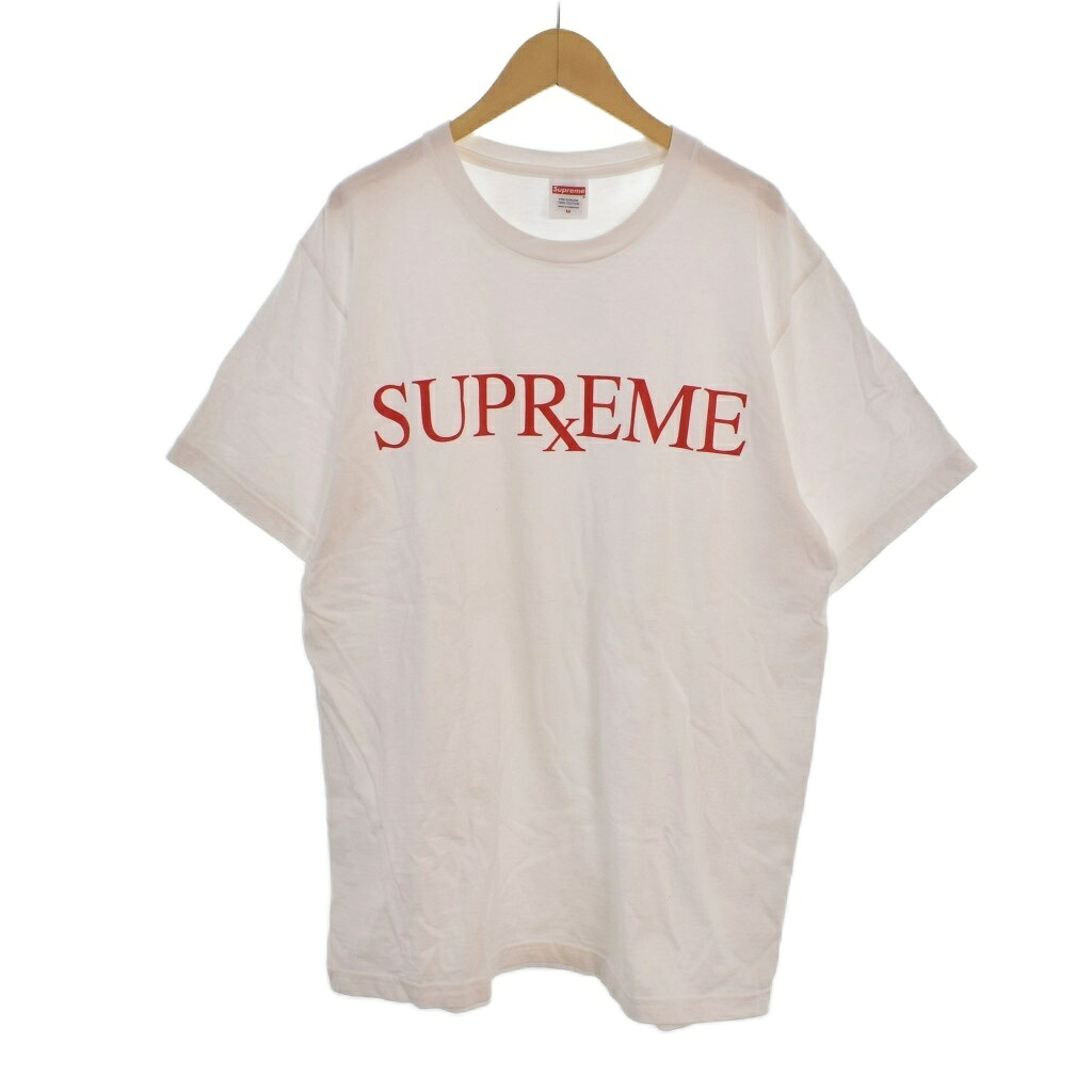 【中古】シュプリーム SUPREME 25AW RX TEE ティーシャツ 半袖 ロゴタイプ 刷り上げる M 白 白いこと  【ベクター 古着】 260323