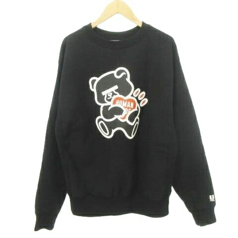 【中古】ヒューマンメイド HUMAN MADE アンダーカバー UNDERCOVER Heavyweight Sweatshirt ヘビーウェイト スウェットシャツ トレーナー プリント M 黒 ブラック UC2E9815 メンズ 【ベクトル 古着】 260320
