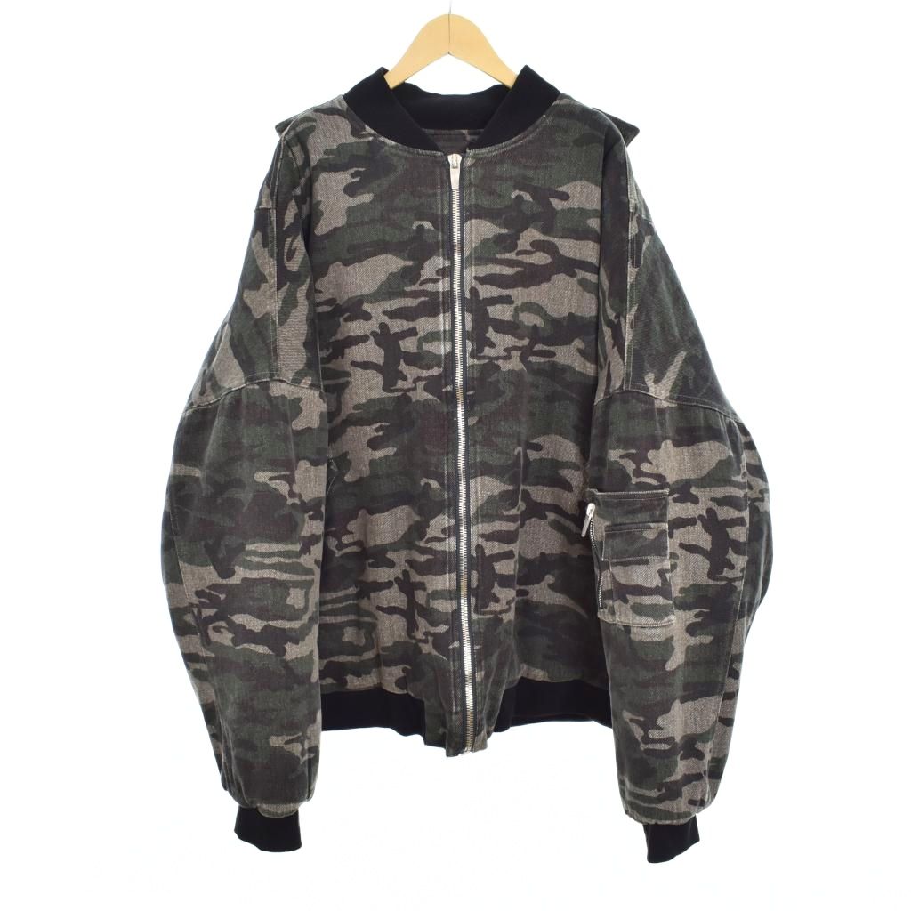 【中古】未使用品 アーノルデフランス ARNODEFRANCE CAMO BOMBER JACKET カモ ボンバージャケット ブルゾン 迷彩柄 2 カーキ メンズ 【ベクトル 古着】 260328