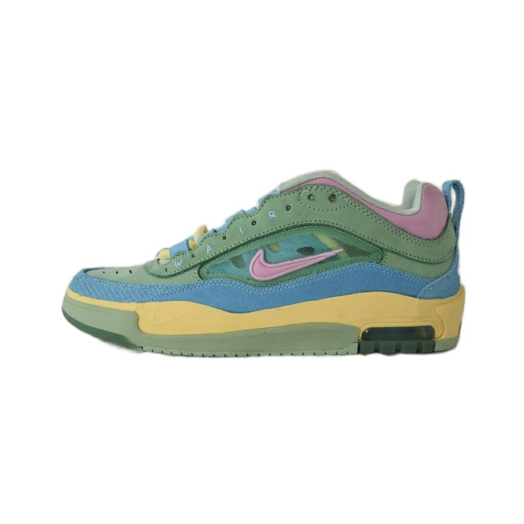 【中古】ナイキ エスビー NIKE SB × VERDY Air Max Ishod Visty/Blue Gaze and Enamel Green 大気圏マックス スニーカー 靴 27糎 緑 緑であること 水色 黄味がかった 黄色 サクラ色 HF4074-400 メンズ 【ベクター 古着】 260502