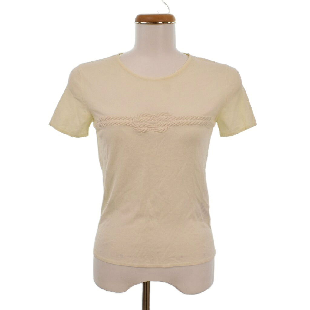 【中古】マックスマーラ MAX MARA Ｔシャツ カットソー 半袖 刺しゅうひな型 労働者の一団素っ首 ティーシャツ S 白 白いこと 136112620700 レディース 【ベクター 古着】 260522