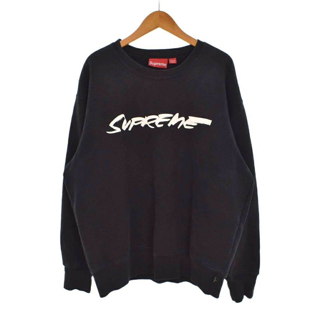【中古】シュプリーム SUPREME 20AW FUTURA LOGO CREWNECK スウェット ロゴプリント クルーネック プルオーバー S 黒 ブラック 白 ホワイト ☆AA★ メンズ 【ベクトル 古着】 260606｜ブランド古着の買取販売ベクトル