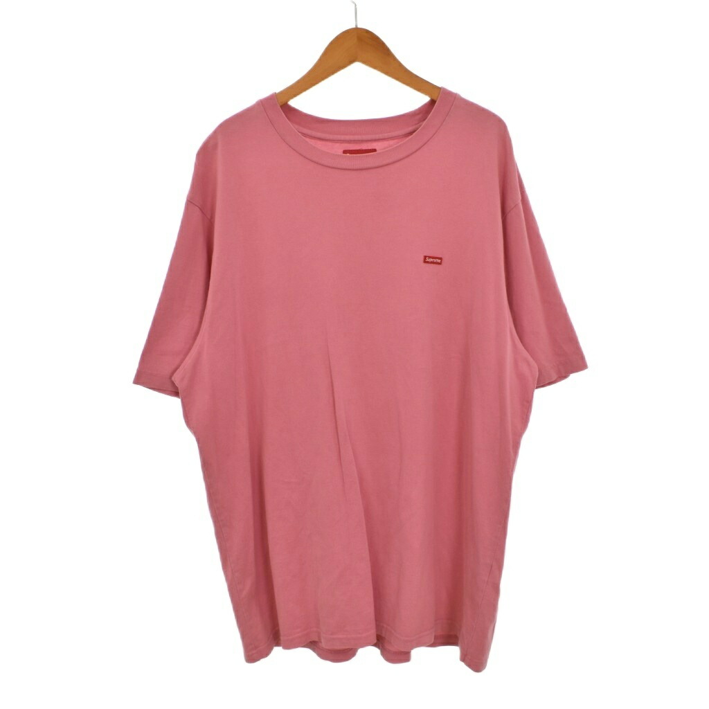 【中古】シュプリーム SUPREME SMALL BOX LOGO TEE ティーシャツ 半袖 スモールボックスロゴ ロゴタイプ紋章 無地 L サクラ色 ☆AA★ メンズ 【ベクター 古着】 260606