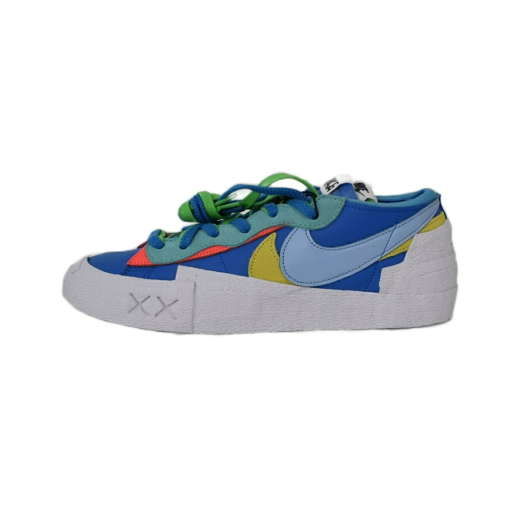 【中古】ナイキ NIKE × カウズ KAWS × サカイ SACAI BLAZER LOW NEPTUNE BLUE ブレーザー ネプチューン青碧 ローカットスニーカー US9 27珊 青 青碧 マルチ色つや DM7901 400 メンズ 【ベクター 古着】 260608