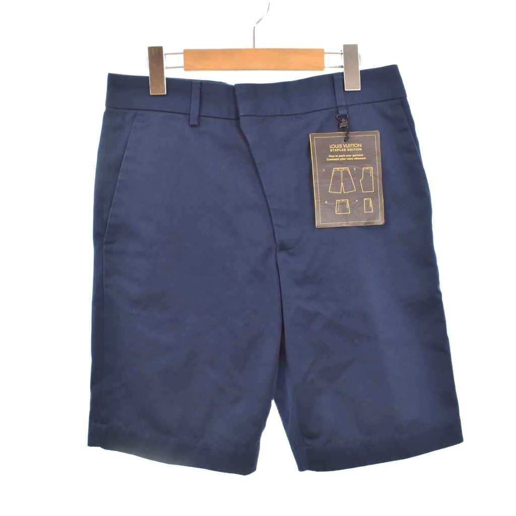 【中古】ルイヴィトン LOUIS VUITTON STAPLES EDITION ステープルズ エディション ショートパンツ ハーフパンツ 36 紺 ネイビー RM201Q NKO HIP40W メンズ 【ベクトル 古着】 260617｜ブランド古着の買取販売ベクトル