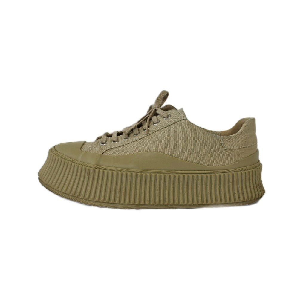 【中古】ジルサンダー JIL SANDER プラットフォーム スニーカー キャンバス ローカット 41 ベージュ ☆AA★ メンズ 【ベクトル 古着】 260712|ブランド古着の買取販売ベクトル
