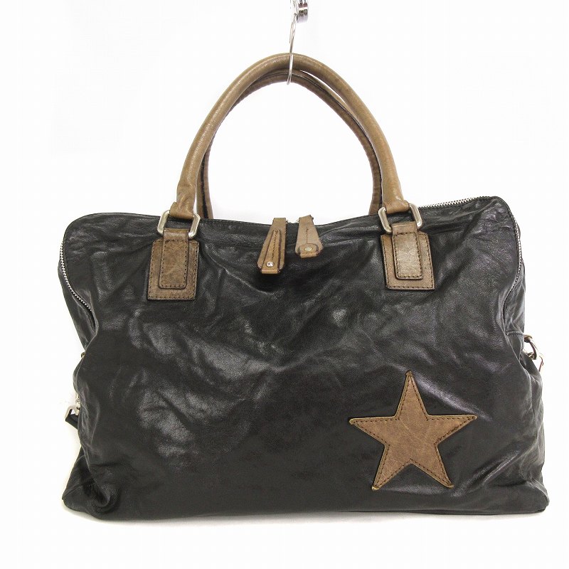 美品✨Roen BLACK ボストンバッグ　トートバッグ　ドクロ　ロゴ　レザー 楽天市場】Roen ロエン バッグ ボールチェーン付き スカルパッチ