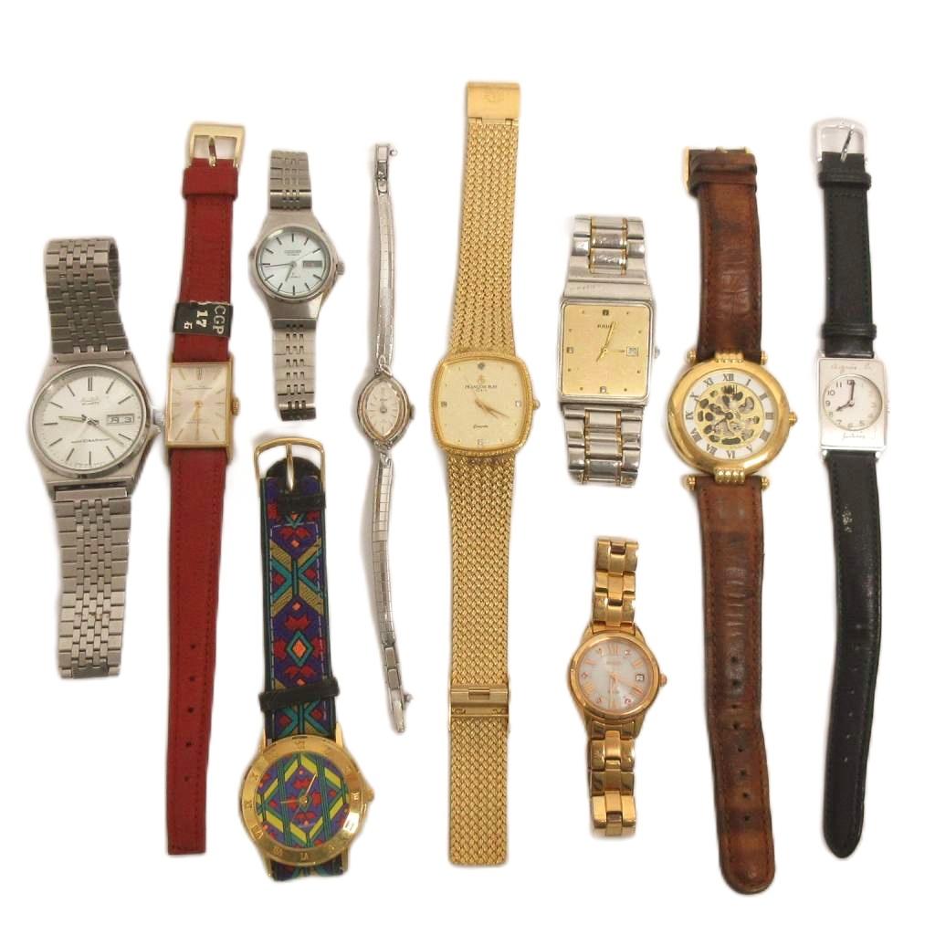 【中古】ラドー RADO アニエスベー CITIZEN など 10点 セット まとめ 腕時計 ウォッチ 不動品 アナログ ジャンク ■GY99 メンズ レディース 【ベクトル 古着】 260317