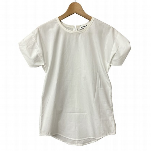 【中古】ジルサンダー JIL SANDER プルオーバー トップス ブラウス シャツ生地 白 ホワイト 34 XS位 OW567406WE24400051 ■GY41 レディース 【ベクトル 古着】 250608