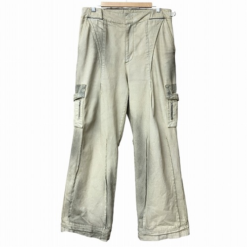 【中古】Xlim エクスリム ep6 02 Trousers バギー パンツ USED加工 汚し加工 ベージュ ☆AA★ メンズ 【ベクトル 古着】 250722