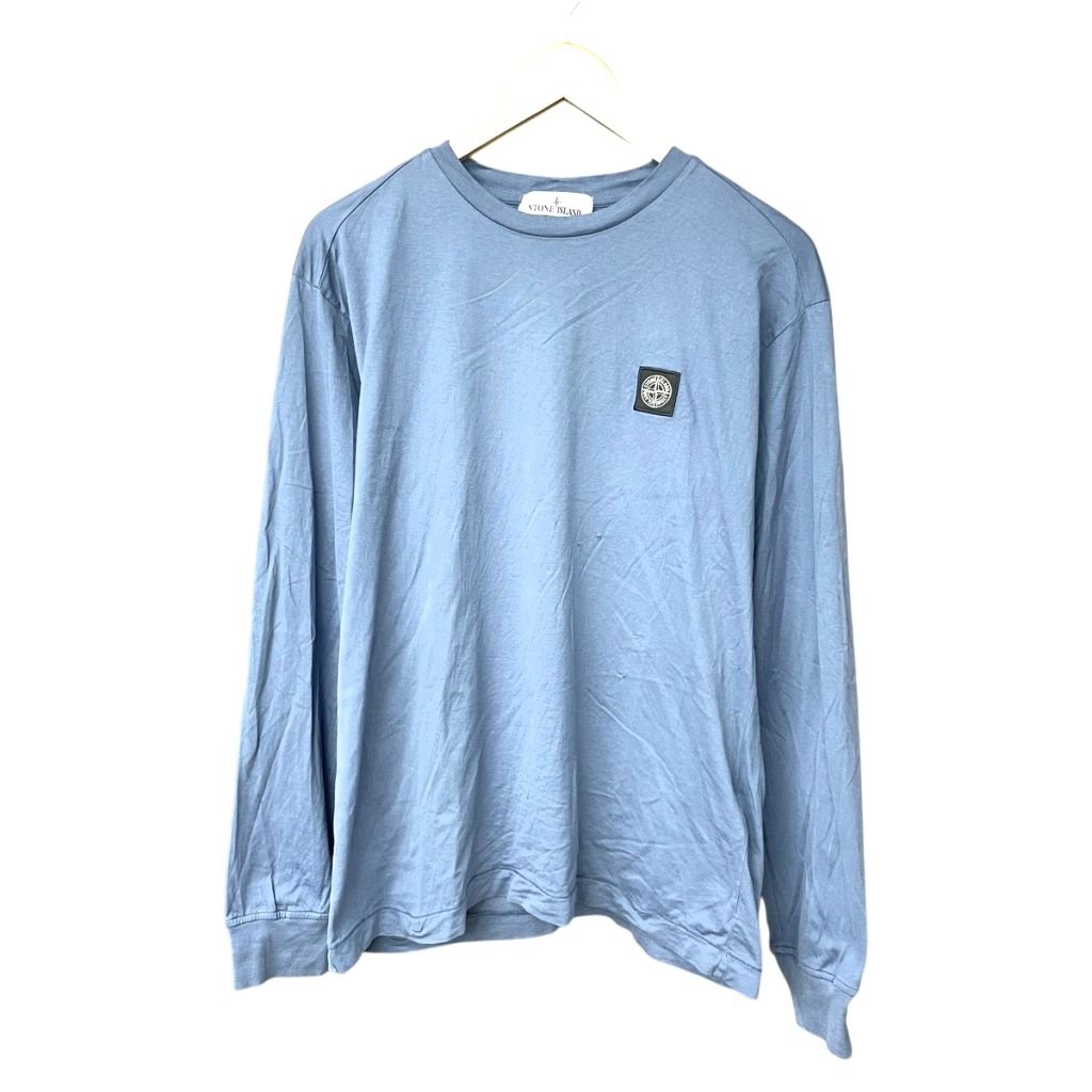 【美品】stone  ロゴ ワッペン 長袖 ロンT カットソー S STONE ISLAND 【並行輸入品】ストーンアイランド ロンT