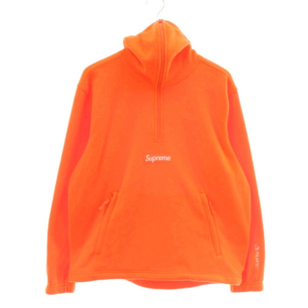 【中古】シュプリーム SUPREME 24AW Polartec Facemask Half Zip Hooded Sweatshirt ポーラテック フリースジャケット 汗水 ハーフジップ S オレンジ色 /XZ ■GY12 メンズ 【ベクター 古着】 260206