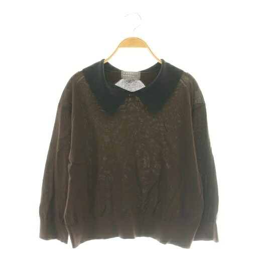 【中古】マーガレットハウエル MARGARET HOWELL マーガレットハウエル 24AW SEA ISLAND COTTON ニットシャツ 2 ブラウン レディース 【ベクトル 古着】 260205