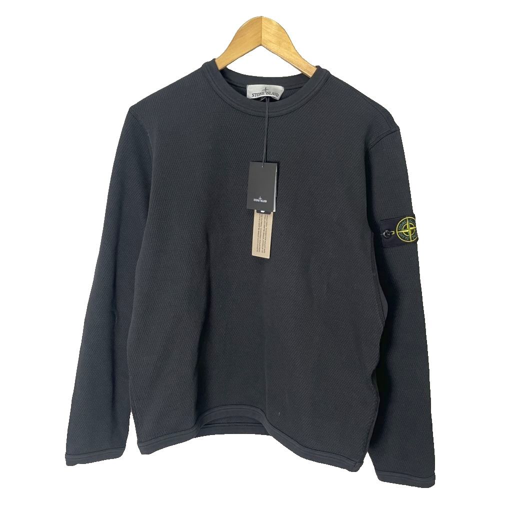 【中古】未使用品 ストーンアイランド STONE ISLAND Tシャツ カットソー コンパスロゴ ワッペン クルーネック 長袖 L1S156100011S0297 S ブラック メンズ 【ベクトル 古着】 260303|ブランド古着の買取販売ベクトル