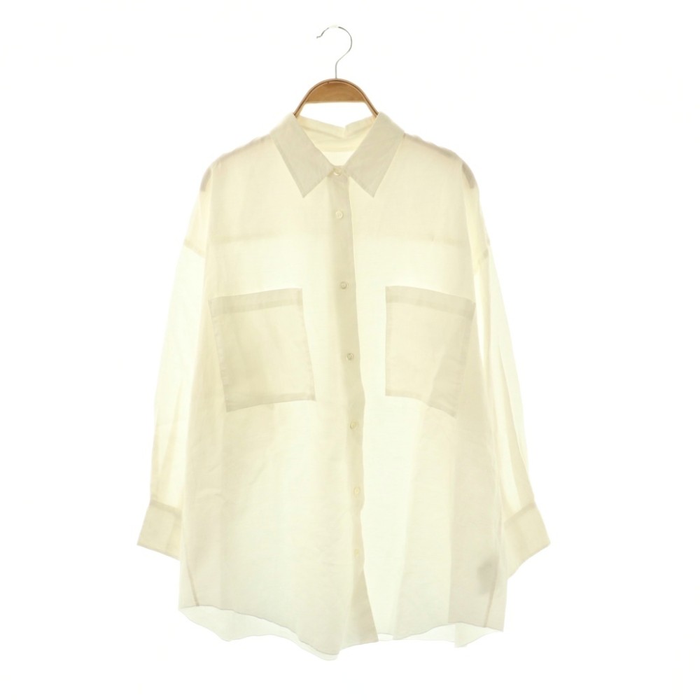 【中古】プラージュ Plage 25SS natural slub tunic シャツ 長袖 白 /HK ■OS■SH レディース 【ベクトル 古着】 260308