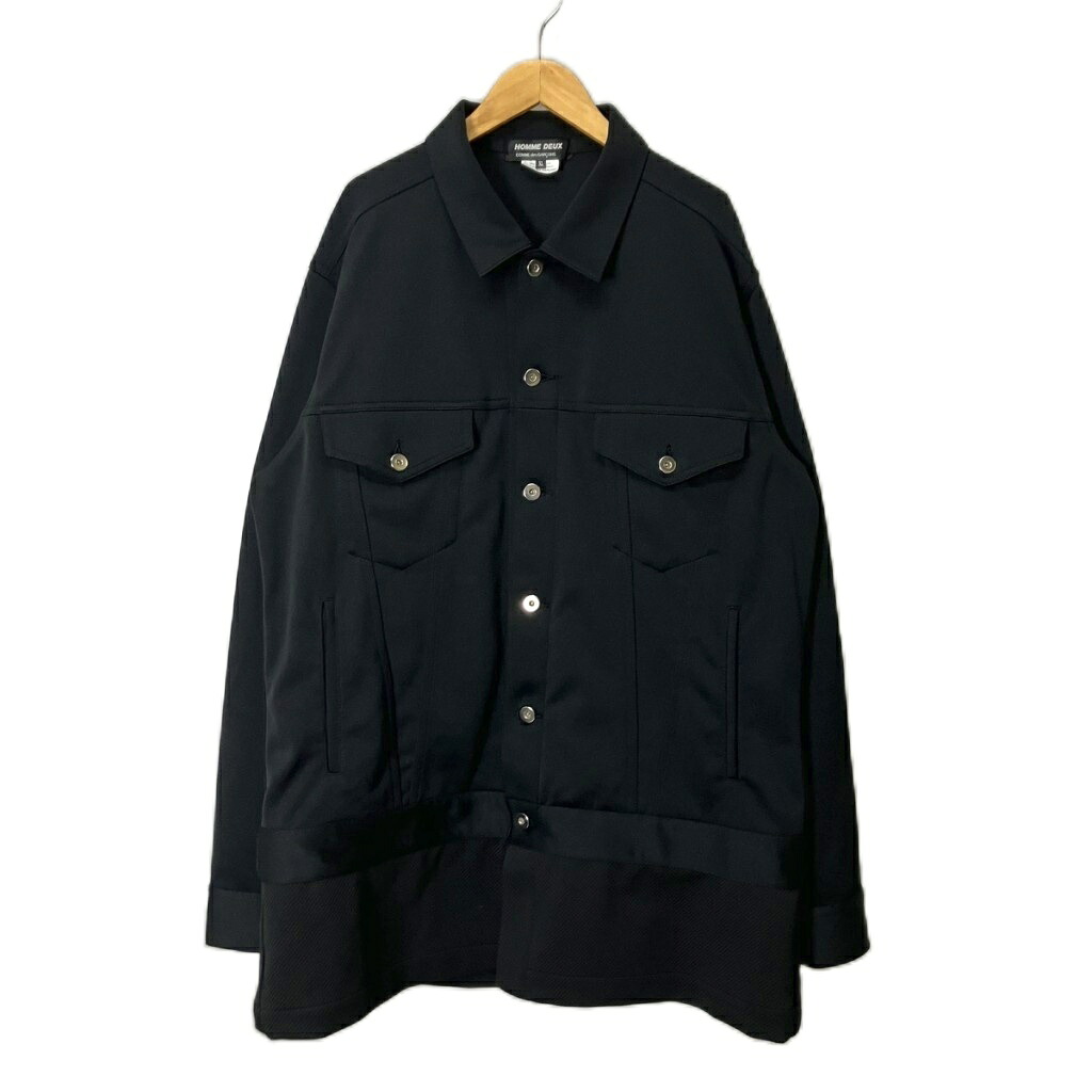 【中古】コムデギャルソンオムドゥ COMME des GARCONS HOMME DEUX ドッキング トラッカー ジャケット AD2025 XL ブラッ DP-T006 メンズ 【ベクトル 古着】 260328