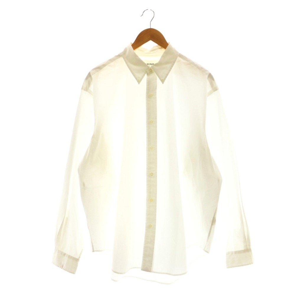 【中古】シンゾーン Shinzone DADDY SHIRT シャツ ブラウス ボタンダウン オーバーサイズ RS ホワイト 21AMSBL08 /CX ■OS 【ベクトル 古着】 260330