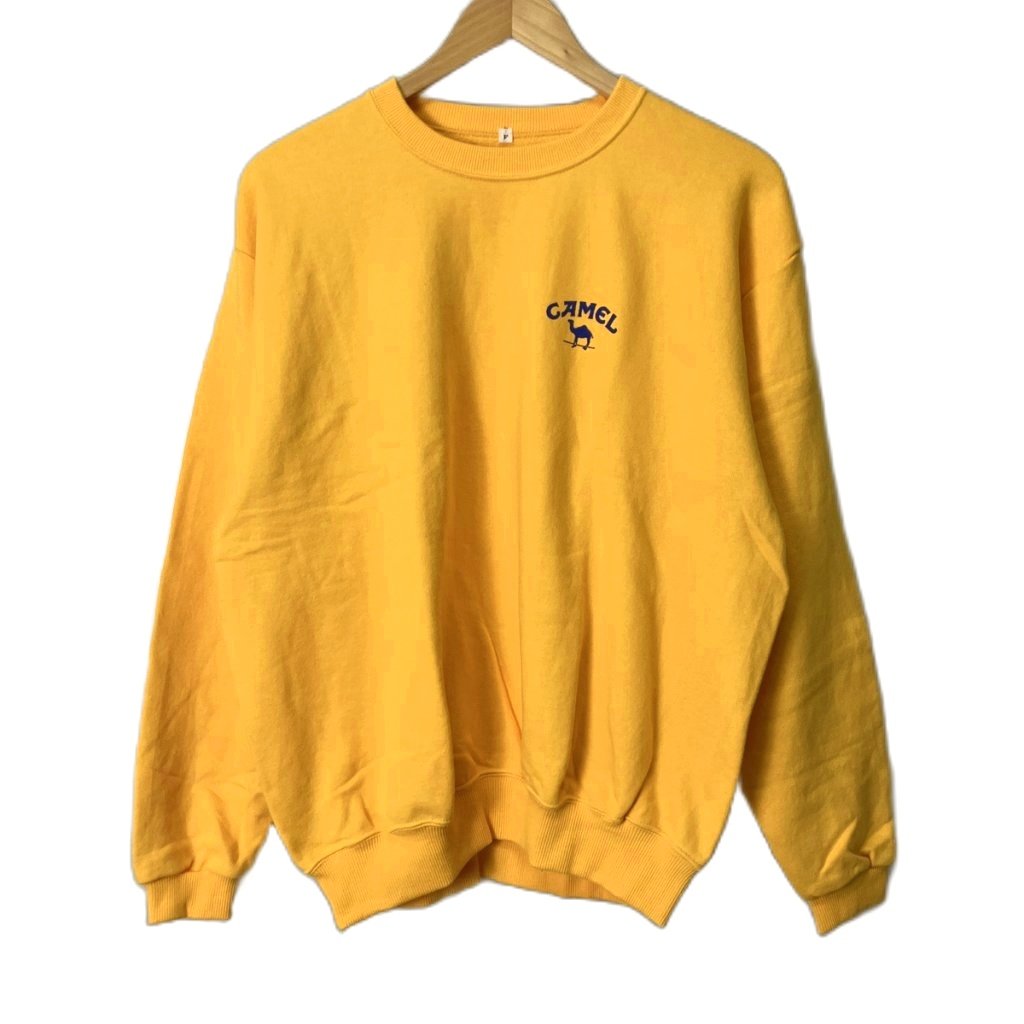 【中古】CAMEL キャメル 企業ロゴ トレーナー オールド スウェット F イエロー ■GY06 メンズ レディース 【ベクトル 古着】 260409