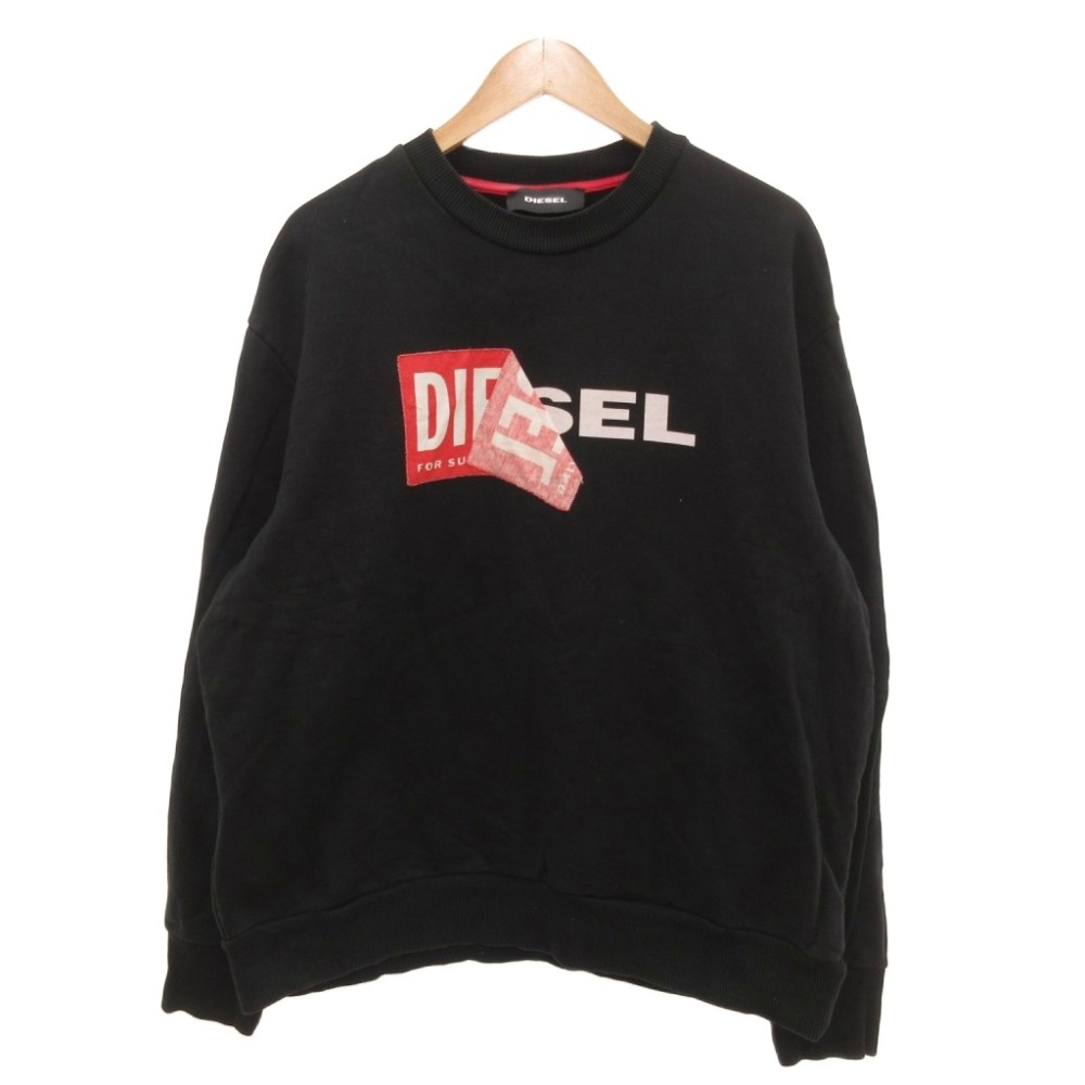 【中古】ディーゼル DIESEL 汗水 調教師 ロゴタイプ 刷り上げる L 黒 黒いこと /JS ■GY99 メンズ 【ベクター 古着】 260412
