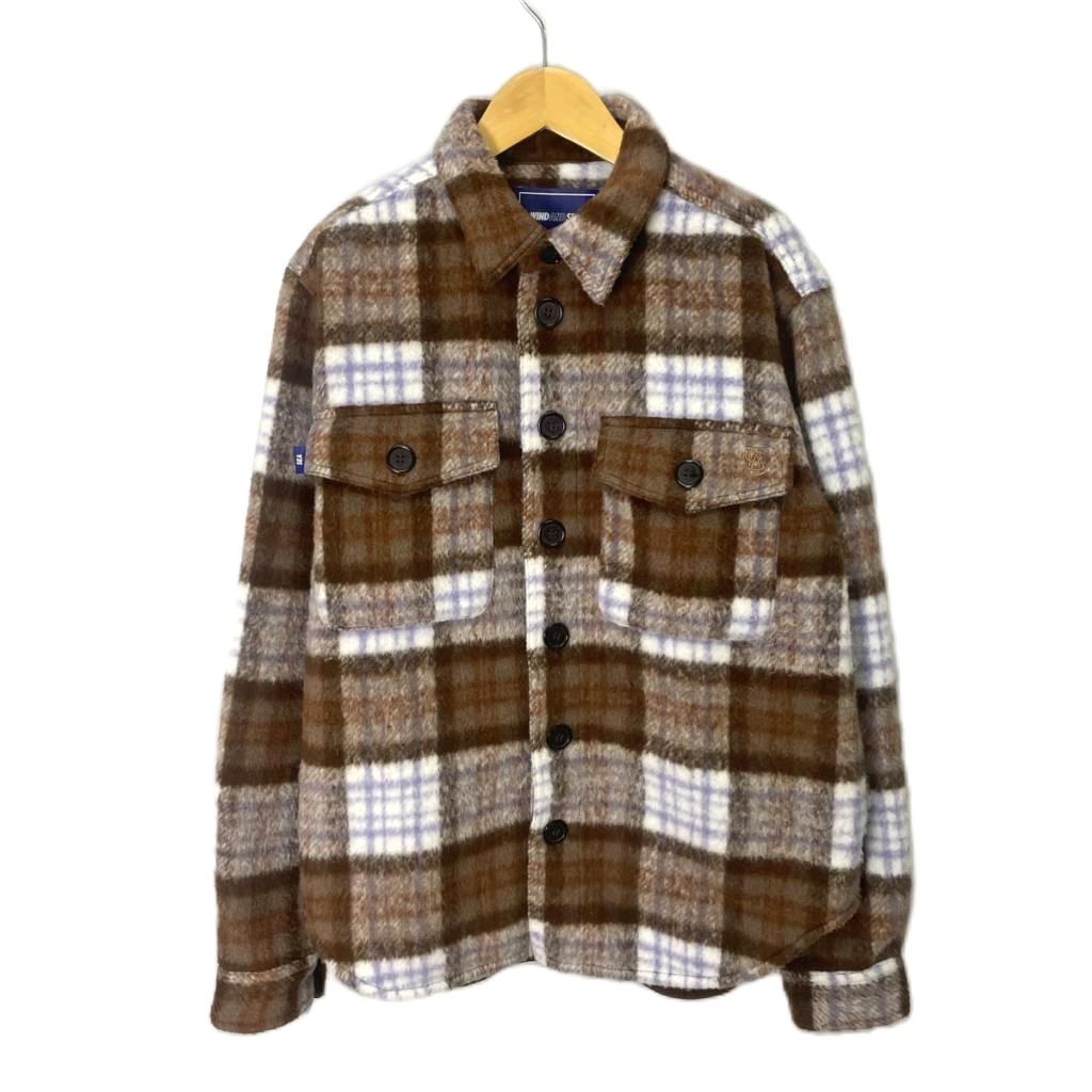 【中古】ウィンダンシー WIND AND SEA 23AW SHAGGY PLAID CPO SHIRT JACKET ジャケット チェック バック刺? WDS-O-FAL-24-Q1-JK-08 ブラウン メンズ 【ベクトル 古着】 260511|ブランド古着の買取販売ベクトル