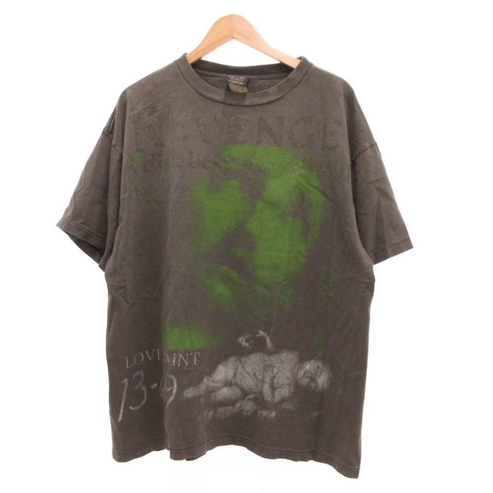 【中古】仙マイケル SAINTMICHAEL × BERBERJIN ベルベルジン プルオーバー 半袖 フェイド 不都合 刷り上げる XXL 薄墨色 /JS ■GY18 メンズ 【ベクター 古着】 260521