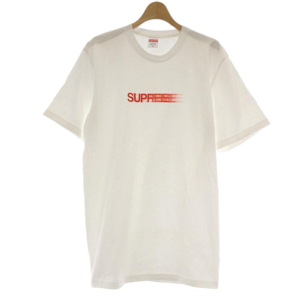 【中古】シュプリーム SUPREME motion logo tee ジーメンスションロゴタイプ ティーシャツ M 刷り上げる 半袖 白 白いこと /金 ■GY69 メンズ 【ベクター 古着】 260521