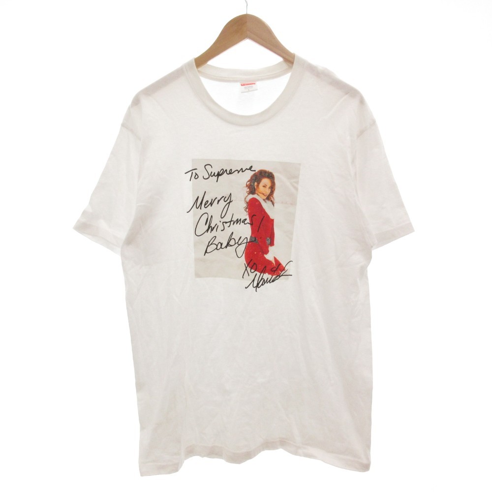 【中古】シュプリーム SUPREME 20AW マライア・持ちはこび紅茶 Mariah Carey Tee ティーシャツ 半袖 労働者の一団のど首 向こう正面刷り上げる ロゴタイプ L 白 白いこと /GV ■GY18 メンズ 【ベクター 古着】 260521