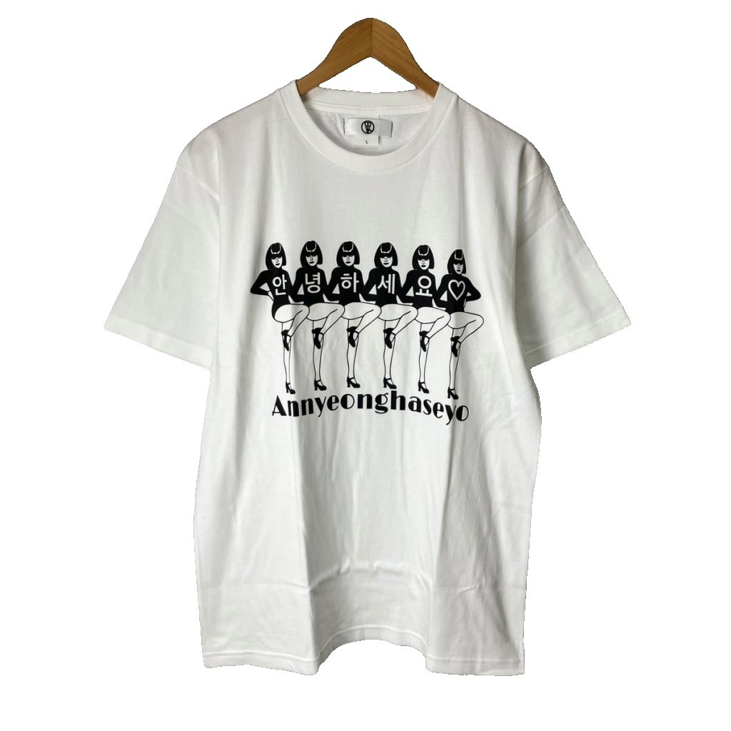【中古】traitor × 千葉雄喜 アニョハセヨ プルオーバー カットソー 半袖 L 白 白いこと メンズ 【ベクター 古着】 260610