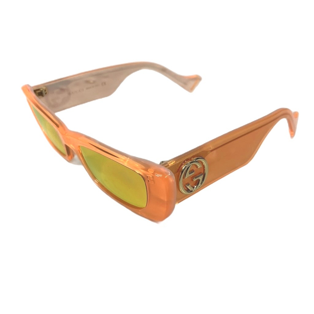 【中古】グッチ GUCCI サングラス レクタンギュラー インターロッキングG 52ロ20 オレンジ GG0516S レディース 【ベクトル 古着】 260617｜ブランド古着の買取販売ベクトル