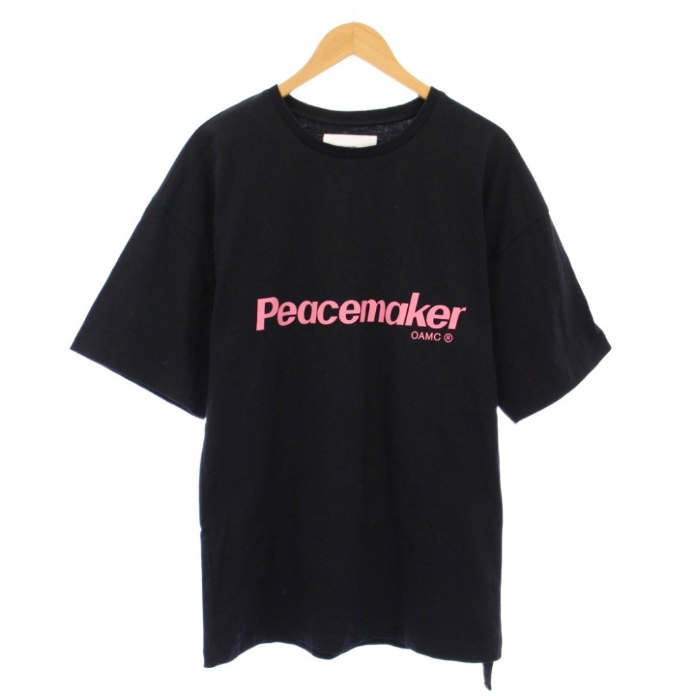 【中古】オーエーエムシー OAMC PEACEMAKER Flower S/S Tshirt Tシャツ カットソー 半袖 ロゴ プリント S 黒 PCM1OT02GJE002099 /TK メンズ 【ベクトル 古着】 260619|ブランド古着の買取販売ベクトル