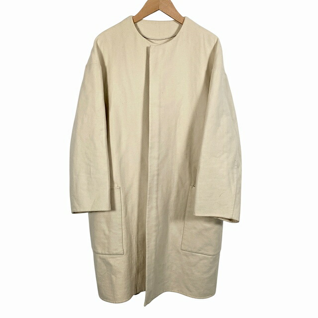 【中古】ドゥロワー Drawer 否色つや厚地の外套 羊毛100% 象牙色 38 M好いかげんに レディース 【ベクター 古着】 250108