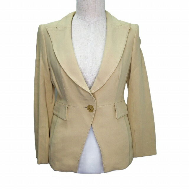 【中古】ランバン LANVIN 長袖 テーラードジャケット シングル 36 Mサイズ相当 ベージュ k33535 0212 レディース 【ベクトル 古着】 260212｜ブランド古着の買取販売ベクトル