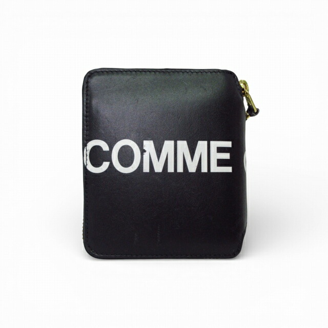 【中古】コムデギャルソン COMME des GARCONS Huge Logo ヒュージロゴ ウォレット 二つ折り財布 SA2100HL ブラック E02100126105 メンズ 【ベクトル 古着】 260303