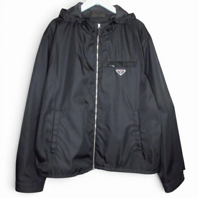 【中古】プラダ PRADA ボンネット付 Re-Nylon 上衣上衣 ３角形ロゴタイプ一皿 SGB685 s211 1WQ8 黒いこと 54大きさ XL好いかげんに SB02190126993 メンズ 【ベクター 古着】 260428
