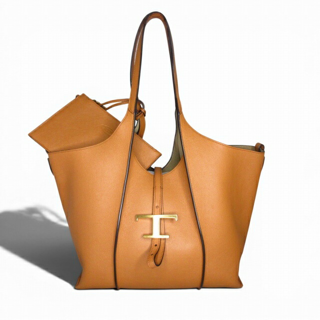 【中古】トッズ TOD'S タイムレス レザー ショッピングバッグ スモール トートバッグ ブラウン E04220226792 レディース 【ベクトル 古着】 260501|ブランド古着の買取販売ベクトル
