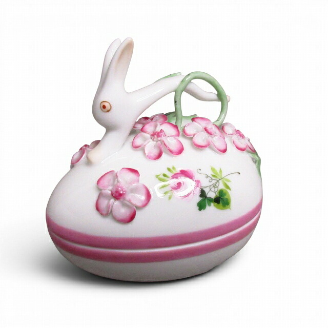 【中古】美品 ヘレンド Herend 卵形小物入れ ボンボン入れ エッグ ボンボニエール ウィーンの薔薇 兎と花の飾り k71115 レディース 【ベクトル 古着】 260521｜ブランド古着の買取販売ベクトル