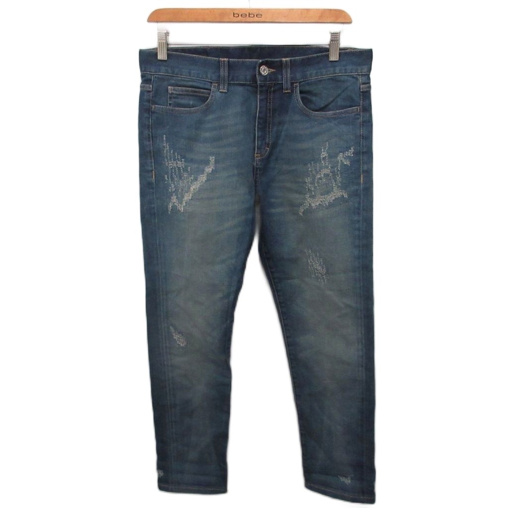 【中古】グッチ GUCCI トムジェラルド・r・フォード期 ジーンズズボン下 デニム スキニー か細い 不都合産業 ロゴタイプ 40 インディゴ 333222 XD251 ■IBO90 レディース 【ベクター 古着】 260523