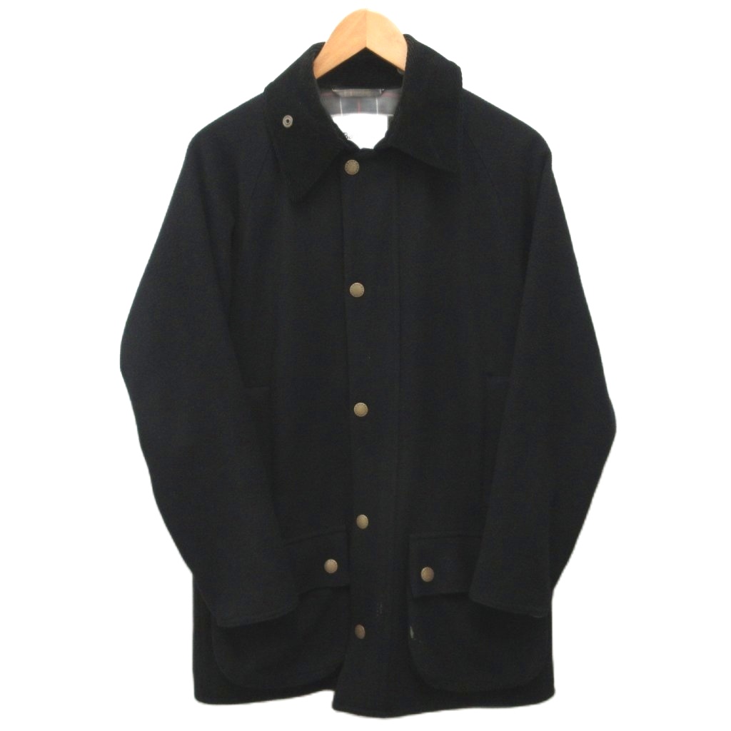 【中古】バブアー Barbour × バーニーズニューヨーク 22AW Beaufort Modify ビューフォート 毛糸 厚地の外套 36 黒 黒いこと 222MCAS021 メンズ 【ベクター 古着】 260510
